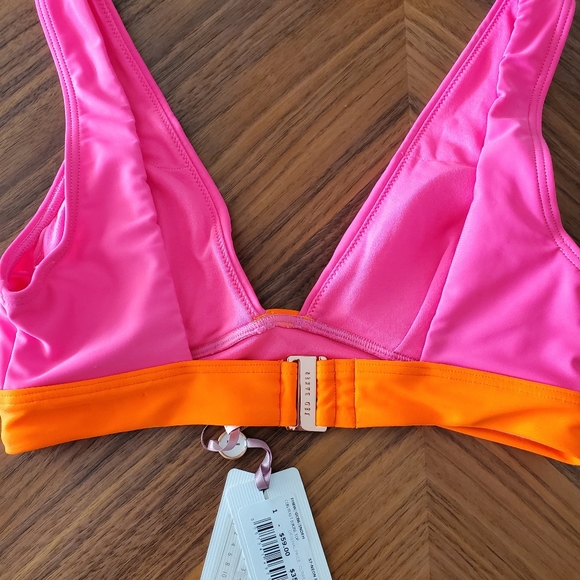 Ted Baker Indeh Color Block Neon Bikini Top - Picture 5 of 9